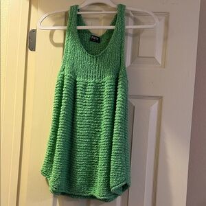 Fate Bright Green Textured Knit Tank
